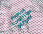 Louis Vuitton Pink Check Polka Dot Contrast Collar Men Casual Short Sleeve Polo Shirt - Image 6