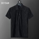 Dior Black Monogram Jacquard Men Casual Short Sleeve Polo Shirt