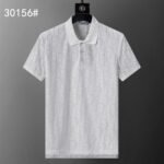 Dior White Monogram Jacquard Men Casual Short Sleeve Polo Shirt