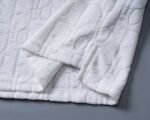 Dior White Monogram Jacquard Men Casual Short Sleeve Polo Shirt - Image 4
