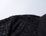 Fendi Black Geometric Monogram Jacquard Men Casual Short Sleeve Polo Shirt - Image 7