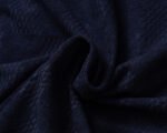 Louis Vuitton Navy Check Polka Dot Contrast Collar Men Casual Short Sleeve Polo Shirt - Image 3