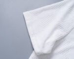 Louis Vuitton White Check Polka Dot Contrast Collar Men Casual Short Sleeve Polo Shirt - Image 5