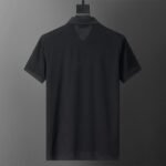 Moncler Black Patch Decor Solid Color Men Casual Short Sleeve Polo Shirt - Image 2