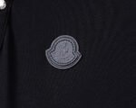 Moncler Black Patch Decor Solid Color Men Casual Short Sleeve Polo Shirt - Image 8