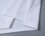 Buberry White Plaid Splice Shoulder Embroidered Logo Men Casual Short Sleeve Polo Shirt - Image 4