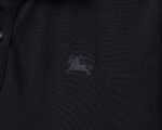 Buberry Black Plaid Splice Shoulder Embroidered Logo Men Casual Short Sleeve Polo Shirt - Image 7