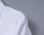 Prada White Triangle Badge Solid Color Men Casual Short Sleeve Polo Shirt - Image 6