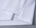 Prada White Triangle Badge Solid Color Men Casual Short Sleeve Polo Shirt - Image 4