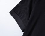Prada Black Triangle Badge Solid Color Men Casual Short Sleeve Polo Shirt - Image 5