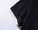 Dolce Gabbana Black Contrast Color Trim Lapel Men Casual Short Sleeve Polo Shirt - Image 5