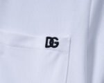 Dolce Gabbana White Contrast Edge Pocket Embroidered Logo Men Casual Short Sleeve Polo Shirt - Image 8