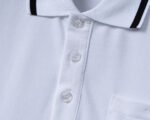 Dolce Gabbana White Contrast Edge Pocket Embroidered Logo Men Casual Short Sleeve Polo Shirt - Image 6