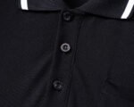 Dolce Gabbana Black Contrast Edge Pocket Embroidered Logo Men Casual Short Sleeve Polo Shirt - Image 8