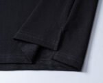 Amiri Black Contrast Collar Embroidered Shield Badge Men Casual Short Sleeve Polo Shirt - Image 5