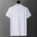 Amiri White Contrast Edge Letter Printed Men Casual Short Sleeve Polo Shirt - Image 2