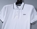 Amiri White Contrast Edge Letter Printed Men Casual Short Sleeve Polo Shirt - Image 9