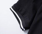 Amiri Black Contrast Edge Letter Printed Men Casual Short Sleeve Polo Shirt - Image 6