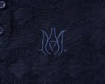 Amiri Navy Geometric Jacquard Embossed Logo Men Casual Short Sleeve Polo Shirt - Image 6
