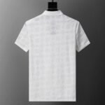 Amiri White Geometric Jacquard Embossed Logo Men Casual Short Sleeve Polo Shirt - Image 2