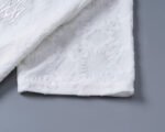Amiri White Geometric Jacquard Embossed Logo Men Casual Short Sleeve Polo Shirt - Image 5
