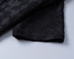 Amiri Black Geometric Jacquard Embossed Logo Men Casual Short Sleeve Polo Shirt - Image 3