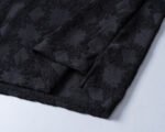 Amiri Black Geometric Jacquard Embossed Logo Men Casual Short Sleeve Polo Shirt - Image 9