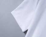 Moncler White Round Patch Decor Sleeve Letter Men Casual Short Sleeve Polo Shirt - Image 7