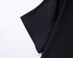 Moncler Black Round Patch Decor Sleeve Letter Men Casual Short Sleeve Polo Shirt - Image 6