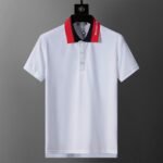 Moncler White Round Patch Decor Sleeve Letter Men Casual Short Sleeve Polo Shirt