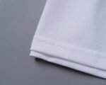 Moncler White Round Patch Decor Sleeve Letter Men Casual Short Sleeve Polo Shirt - Image 4