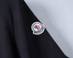 Moncler Black Color Block Collar Sleeve Badge Men Casual Short Sleeve Polo Shirt - Image 5