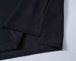 Moncler Black Color Block Collar Sleeve Badge Men Casual Short Sleeve Polo Shirt - Image 4