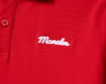 Moncler Red White Striped Collar Letter Embroidered Men Casual Short Sleeve Polo Shirt - Image 7