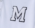 Moncler Minimal Big M Letter Patch Casual Men Short Sleeve Polo Shirt - Image 8