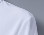 Moncler Minimal Big M Letter Patch Casual Men Short Sleeve Polo Shirt - Image 6