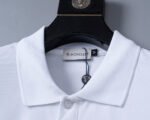 Moncler Minimal Big M Letter Patch Casual Men Short Sleeve Polo Shirt - Image 5