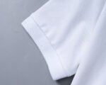 Moncler Minimal Big M Letter Patch Casual Men Short Sleeve Polo Shirt - Image 4