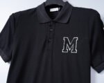 Moncler Black Minimal Big M Letter Patch Casual Men Short Sleeve Polo Shirt - Image 9