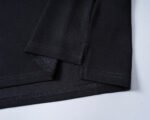 Moncler Black Minimal Big M Letter Patch Casual Men Short Sleeve Polo Shirt - Image 4