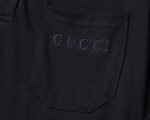Gucci Black Green Red Striped Pocket Letter Men Casual Short Sleeve Polo Shirt - Image 8