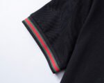 Gucci Black Green Red Striped Pocket Letter Men Casual Short Sleeve Polo Shirt - Image 7