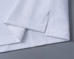 Moncler White Zipper Placket Pocket Badge Men Casual Short Sleeve Polo Shirt - Image 3