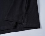 Moncler Black Zipper Placket Pocket Badge Men Casual Short Sleeve Polo Shirt - Image 4