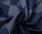 Louis Vuitton Navy Checkerboard Jacquard Rhinestone Letter Men Casual Short Sleeve T-Shirt - Image 3