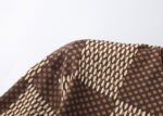 Louis Vuitton Brown Checkerboard Jacquard Rhinestone Letter Men Casual Short Sleeve T-Shirt - Image 6