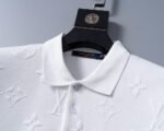 Louis Vuitton White Full Floral Embossed Jacquard Men Casual Short Sleeve Polo Shirt - Image 8