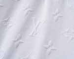 Louis Vuitton White Full Floral Embossed Jacquard Men Casual Short Sleeve Polo Shirt - Image 6