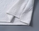 Louis Vuitton White Full Floral Embossed Jacquard Men Casual Short Sleeve Polo Shirt - Image 4