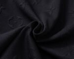 Louis Vuitton Black Full Floral Embossed Jacquard Men Casual Short Sleeve Polo Shirt - Image 3